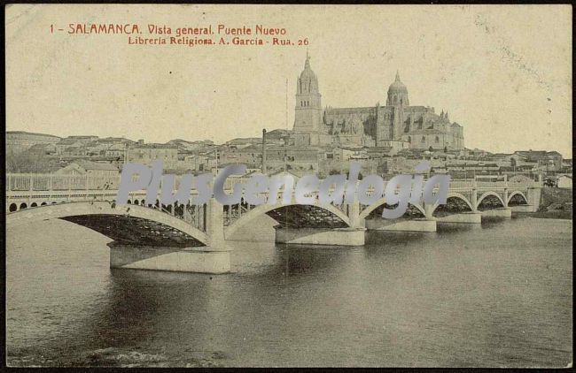 Vista general del puente nuevo de salamanca