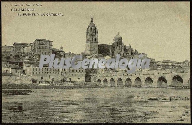 El puente y la catedral de salamanca