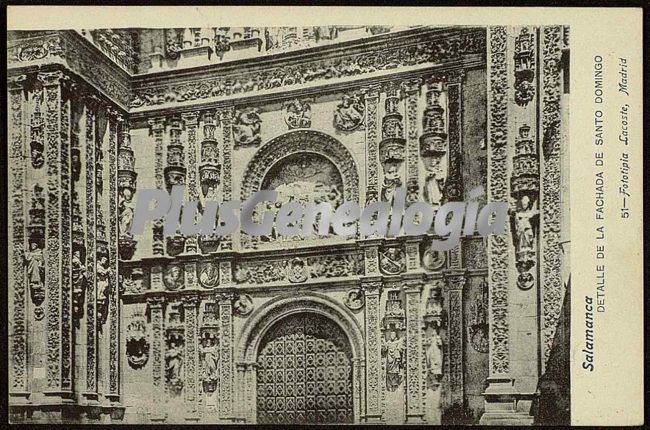 Detalle de la fachada de santo domingo de salamanca