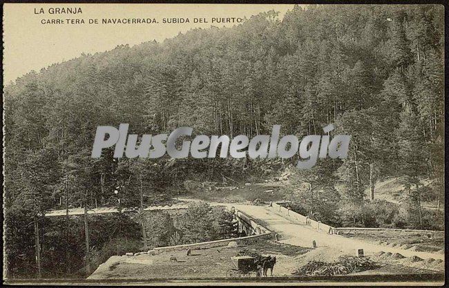 Subida del puerto de la carretera de navacerrada de la granja (segovia)