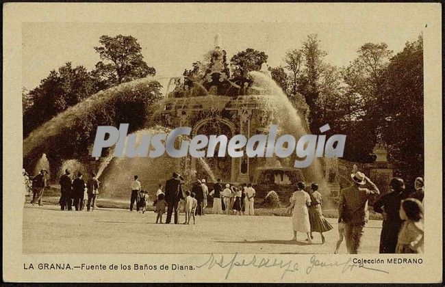 Fuente de los baños de diana de la granja (segovia)