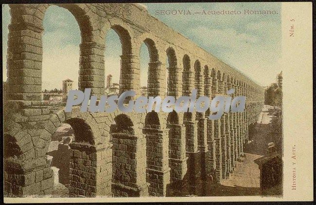 Detalle del acueducto romano de segovia