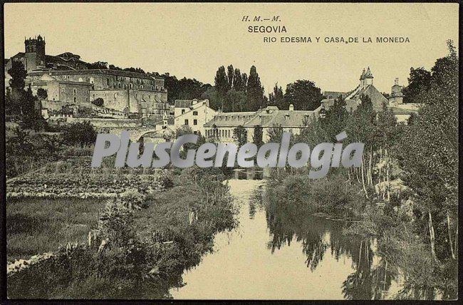 Vista del río edesma y casa de la moneda de segovia