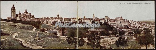 Vista panorámica en color de segovia