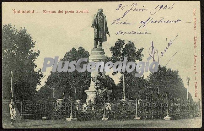 Estatua del poeta zorrilla en valladolid