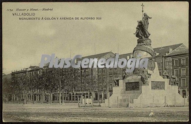 Monumeno a colón y avenida de alfons xiii de valladolid