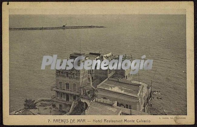 Vista de pájaro del Hotel Restaurante Monte Calvario de Arenys de Mar (Barcelona)