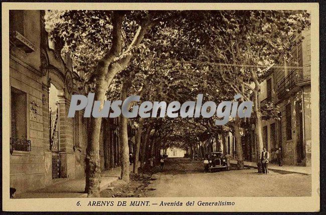 Avenida del generalísimo de Arenys de Munt (Barcelona)