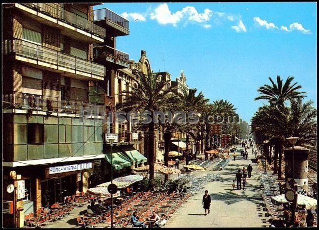 Vista General de la Rambla del Caudillo de Badalona en Barcelona