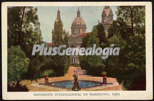 Jardines y Palacio Nacional de Montjuic en Barcelona (1929)