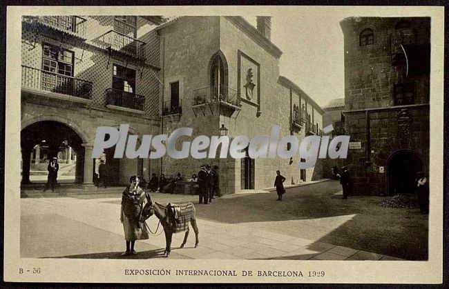 Una Plaza y lugareños de Barcelona