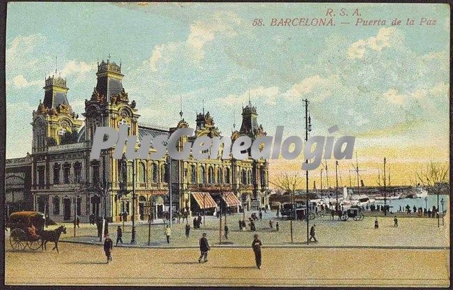 Puerta de la Paz en Barcelona