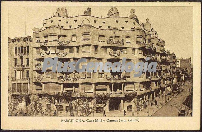 Casa Milá y Camps del arquitecto Gaudí en Barcelona