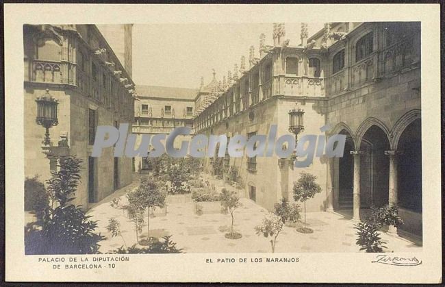 El Patio de los Naranjos del Palacio de la Diputación en Barcelona