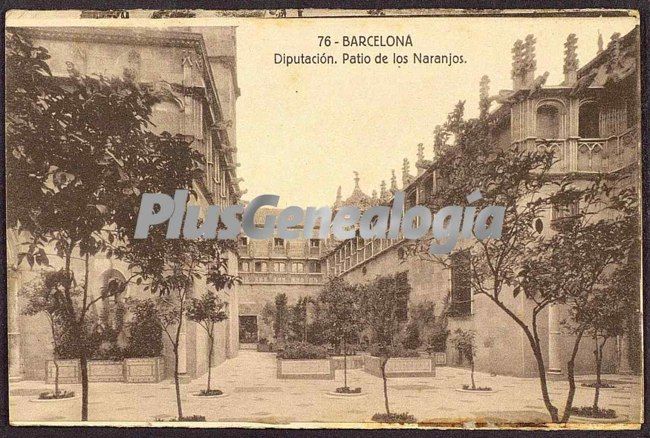 Patio de los Naranjos del Palacio de la Diputación en Barcelona