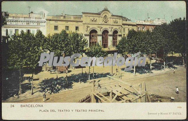 Plaza del Teatro y Teatro principal de Barcelona
