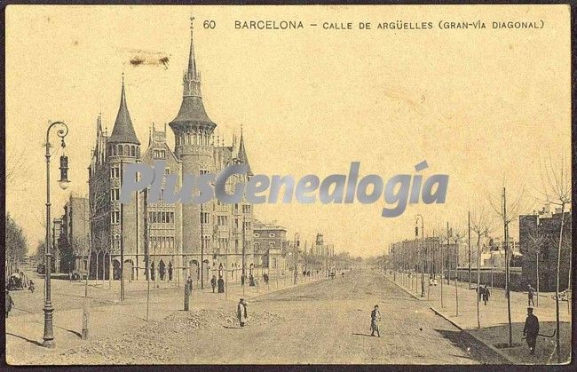 Calle de Argüelles (Gran Vía diagonal) en Barcelona