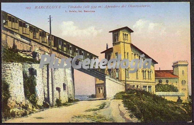 Apeadero del observatorio en el Tibidabo de Barcelona (altura 532 m)