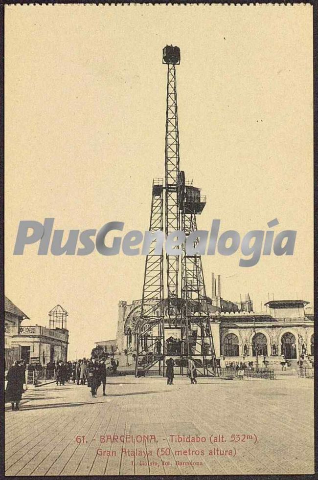 Gran Atalaya (50 m. de altura) en el Tibidabo en Barcelona