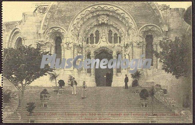 Fachada del Templo del Tibidabo en Barcelona