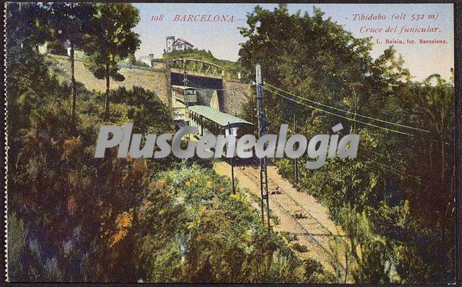 Cruce del Funicular del Tibidabo en Barcelona