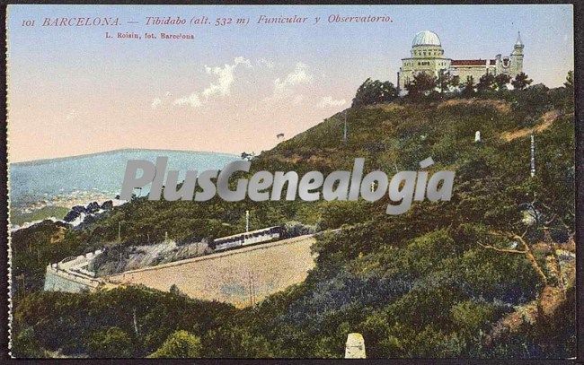 Funicular y observatorio del Tibidabo en Barcelona