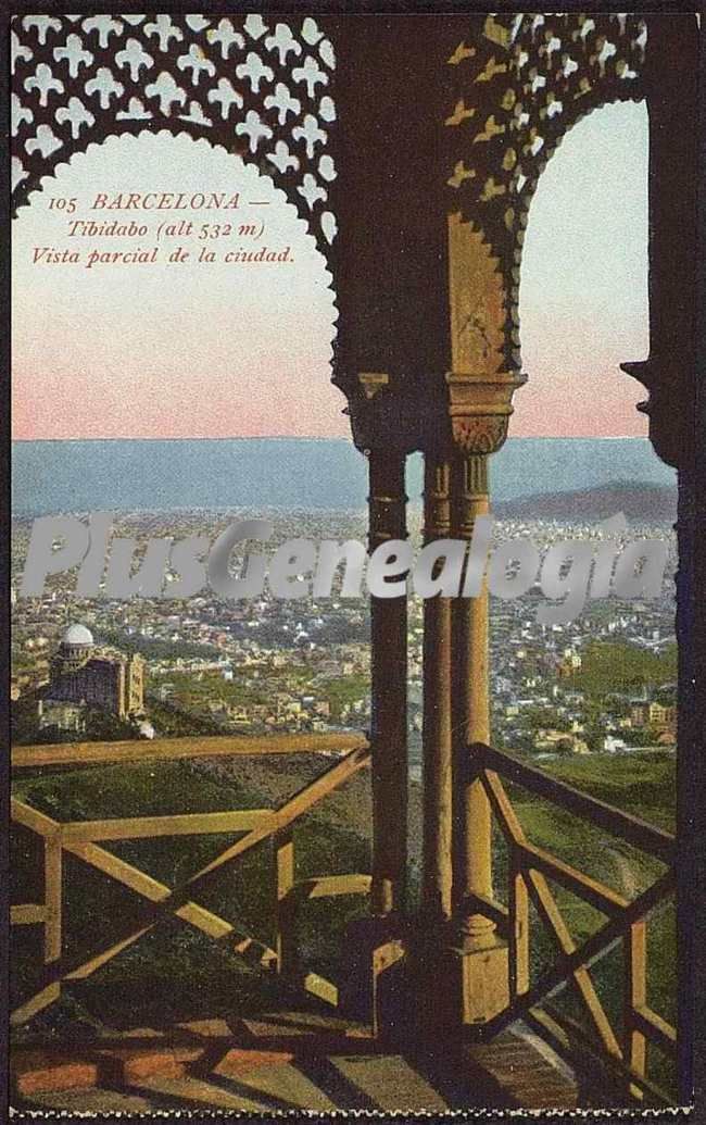 Vista parcial de la Ciudad de Barcelona desde el Tibidabo