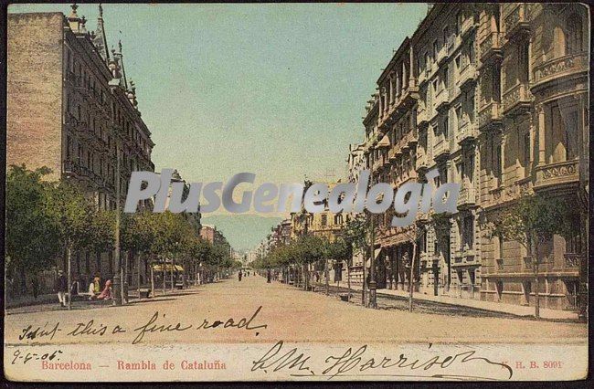 Rambla de Cataluña en Barcelona