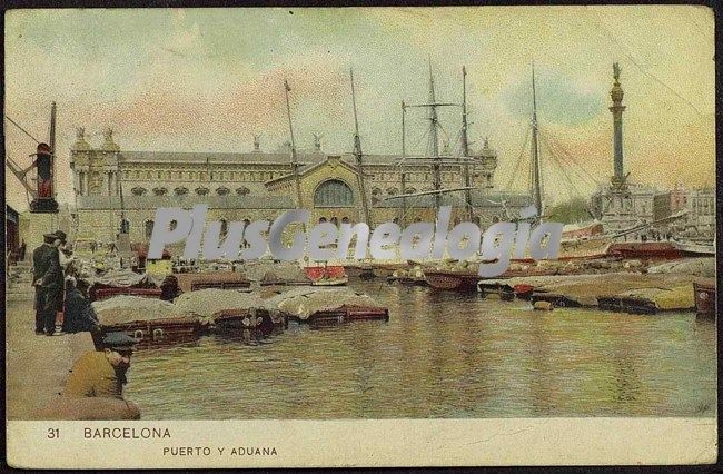 Puerto y aduana en Barcelona