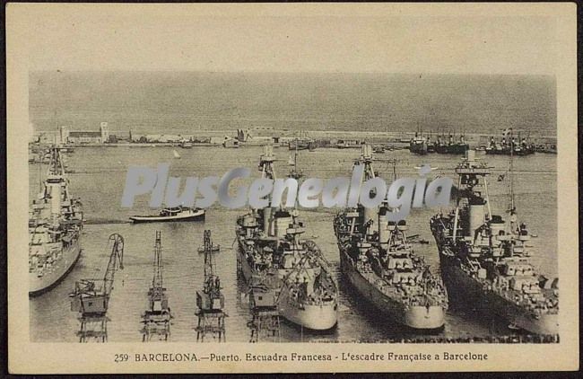 Escuadra Francesa en el Puerto de Barcelona