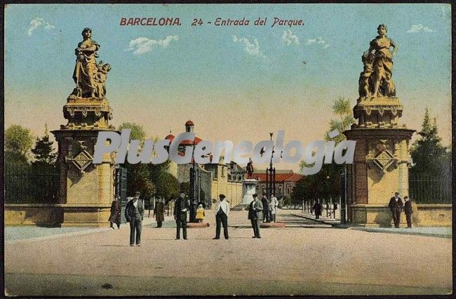 Entrada del parque en Barcelona