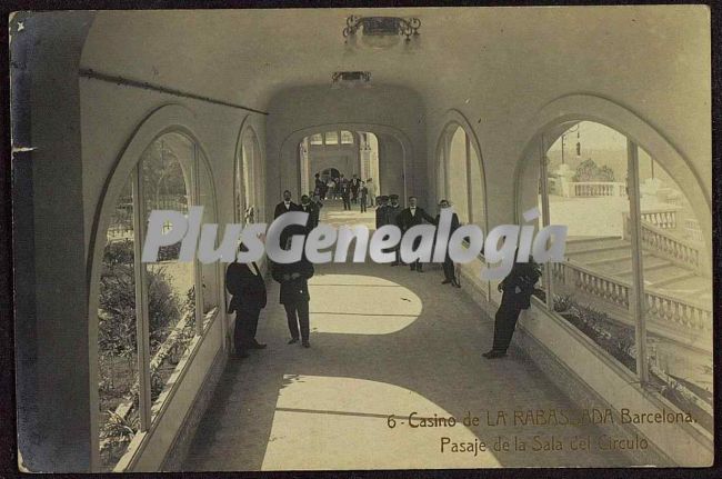 Pasaje de la Sala del Círculo del Casino de la Rabassada en Barcelona