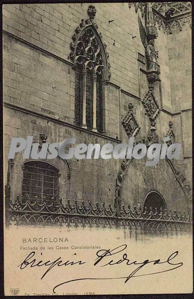 Fachada de las Casas Consistoriales en Barcelona