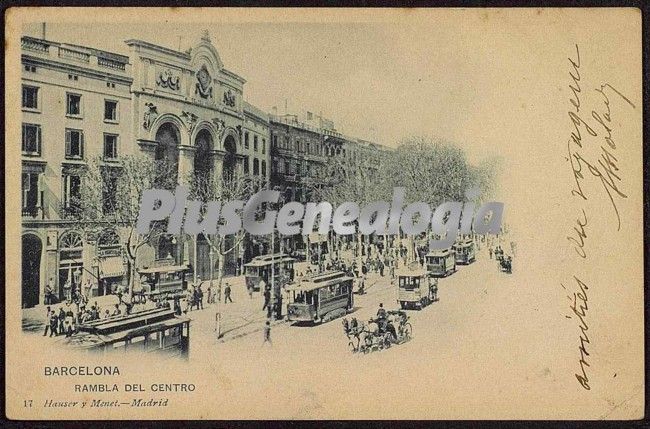 Rambla del Centro en Barcelona