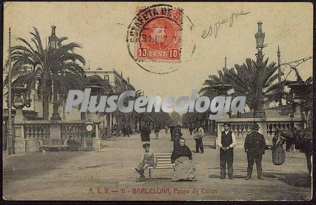 Paseo de Colón en Barcelona