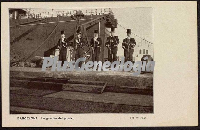 La guardia del puerto en barcelona