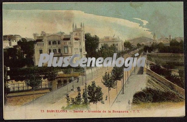 Avenida de la bonanova en sarria en barcelona