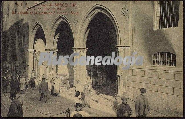 Fachada de la iglesia de san antonio abad en barcelona