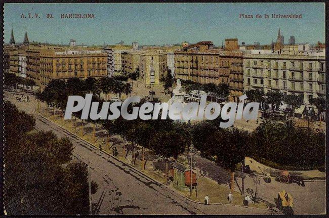 Plaza de la Universidad en Barcelona