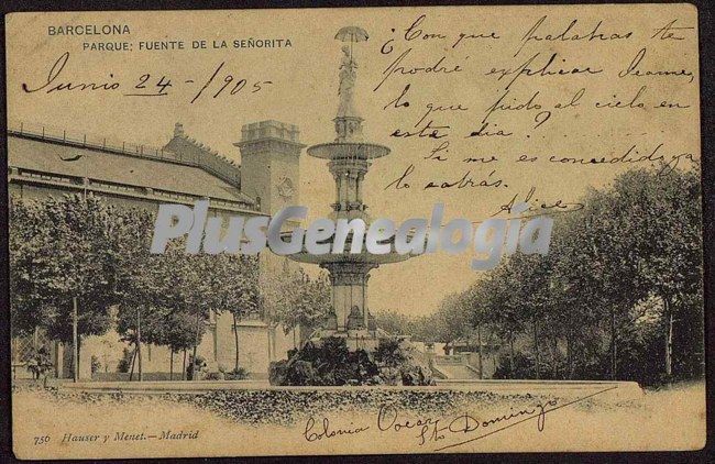 Parque: Fuente de la Señorita en Barcelona