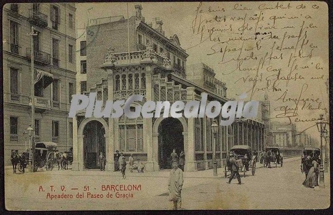 Apeadero del Paseo de Gracia en Barcelona