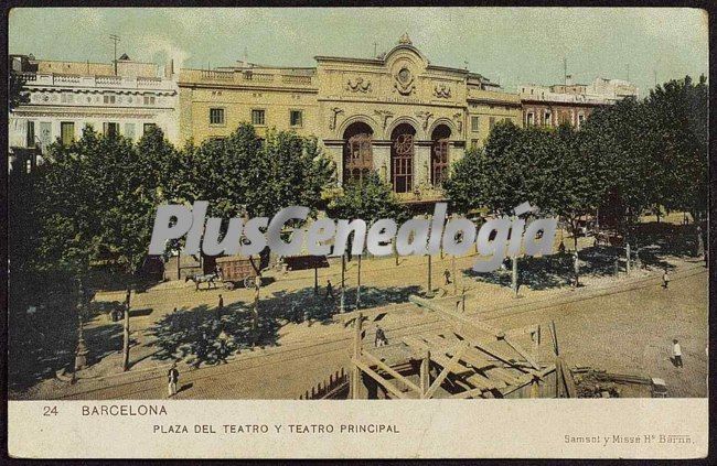 Plaza del Teatro y Teatro principal en Barcelona