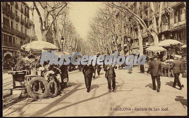 Rambla de San José en Barcelona