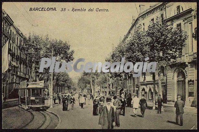 Rambla del Centro en Barcelona