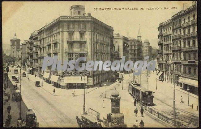 Calles de Pelayo y Balmes de Barcelona
