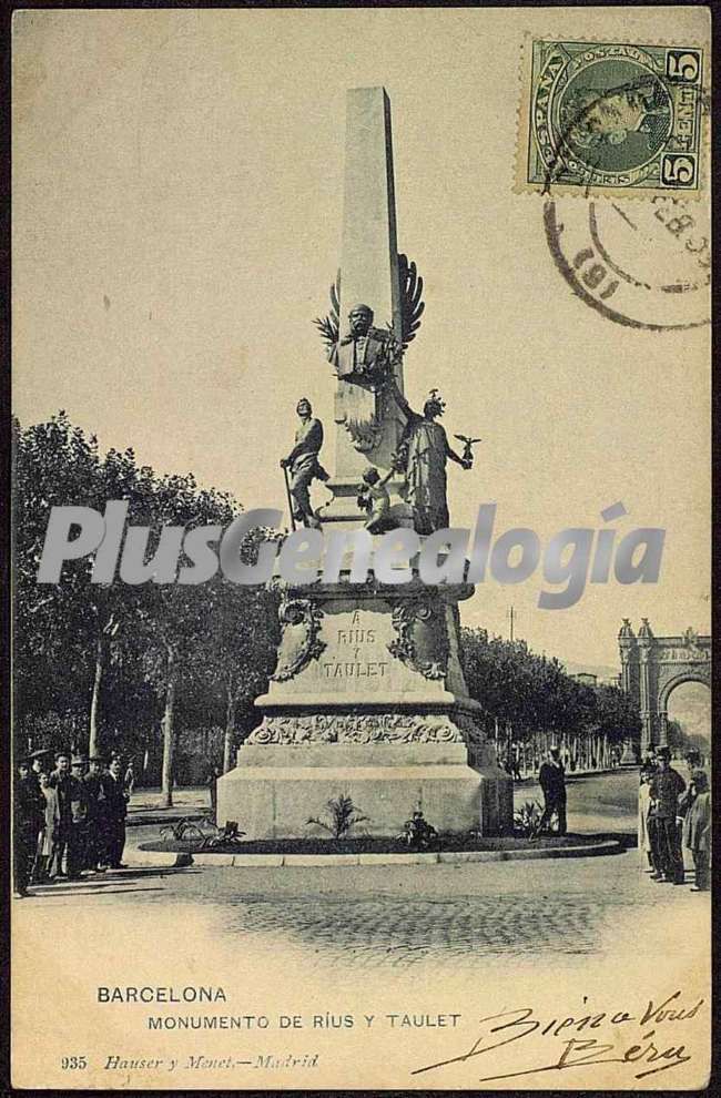 Monumento de Ríus y Taulet de Barcelona