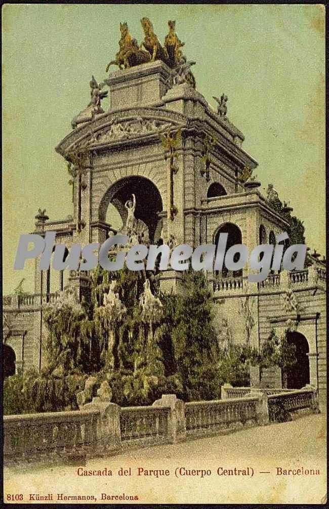 Cuerpo central de la Cascada del Parque de Barcelona