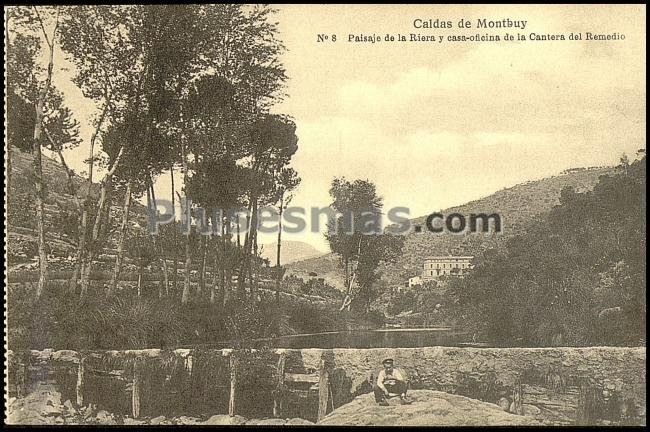 Paisaje de la Riera y Casa-oficina de la Cantera del Remedio en Barcelona