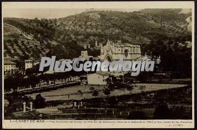 Vista panorámica del Santuari de Nuestra Señora de misericordia de Canet de Mar (Barcelona)