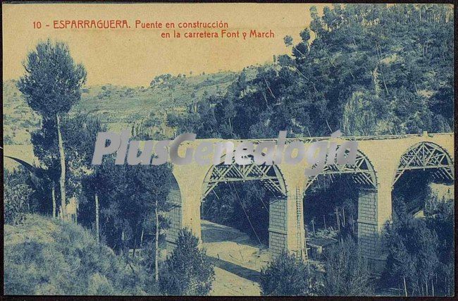 Puente en construcción en la Carretera Font y March de Esparraguera (Barcelona)